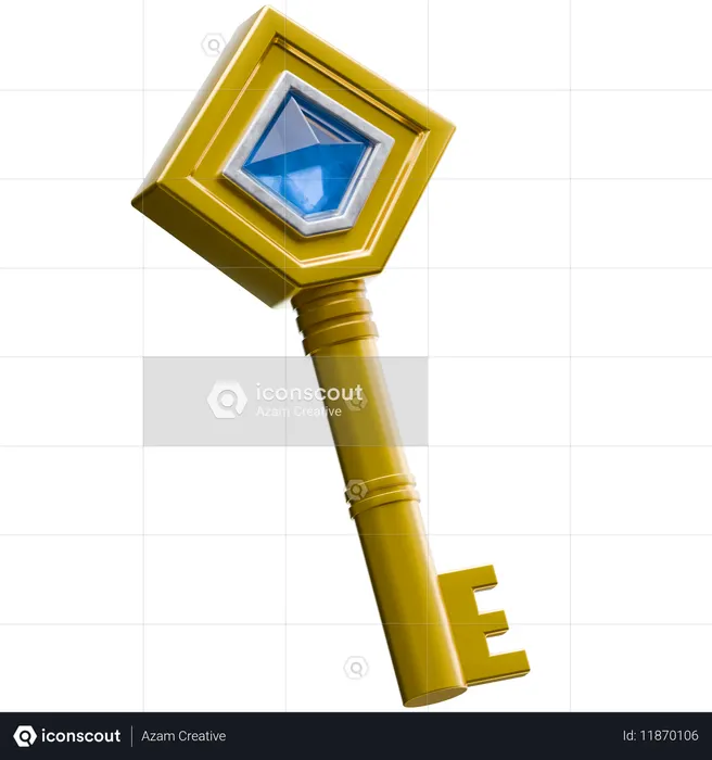 Gold Key  3D Icon