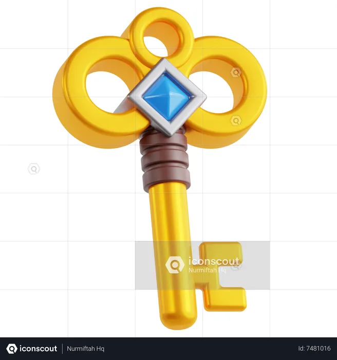 Gold Key  3D Icon