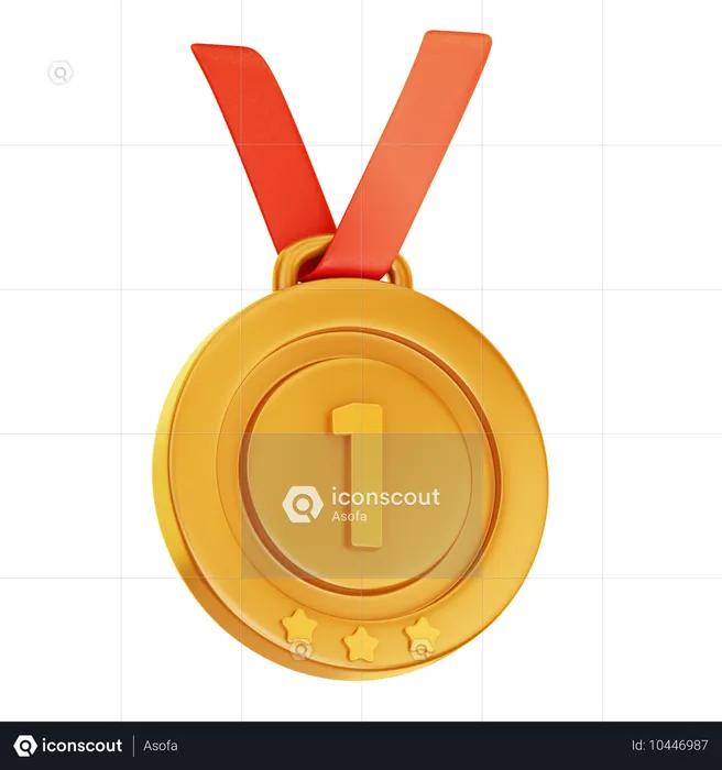 Gold Medal  3D Icon