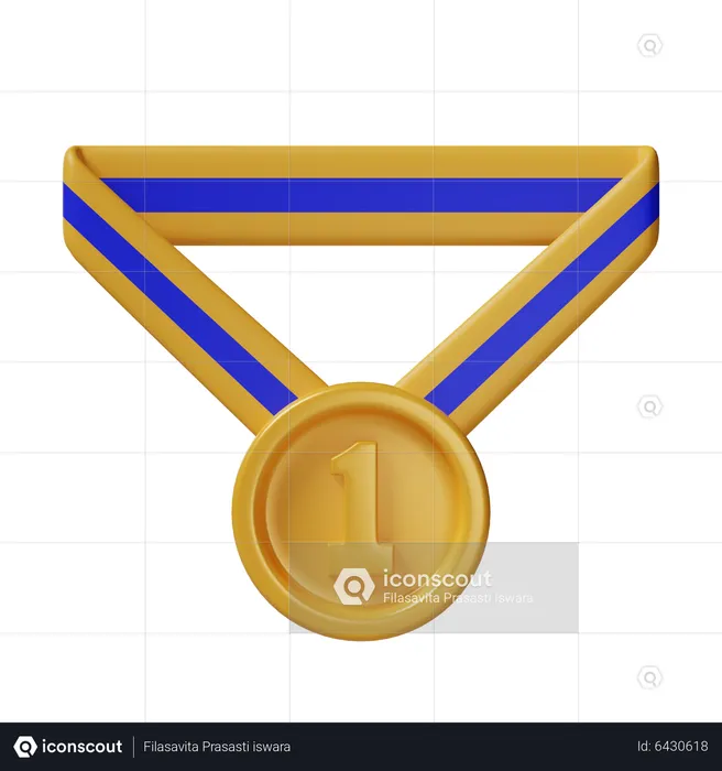 Gold Medal  3D Icon