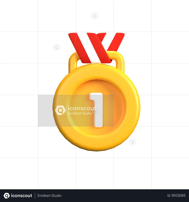 Gold Medal  3D Icon