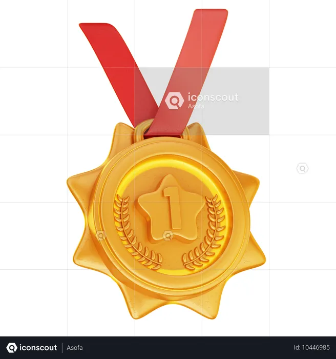 Gold Medal  3D Icon