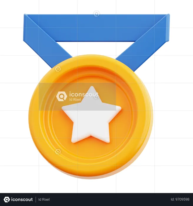 Gold medal  3D Icon