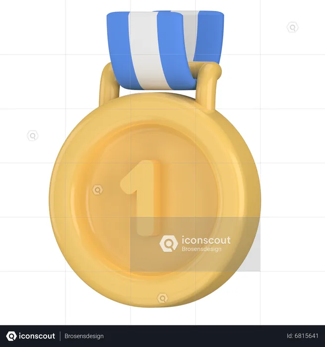 Gold medal  3D Icon