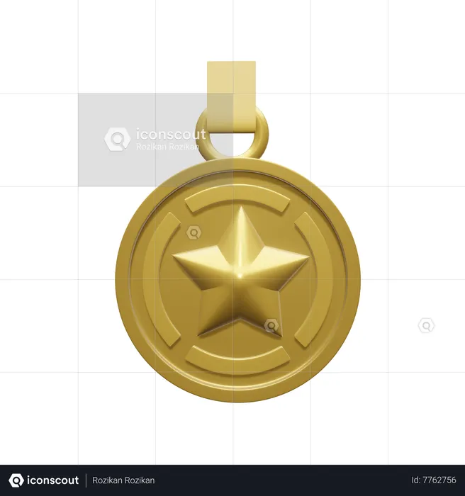 Gold Medal  3D Icon