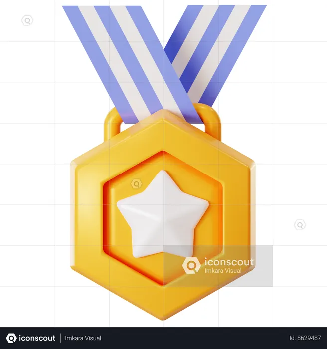 Gold Medal  3D Icon