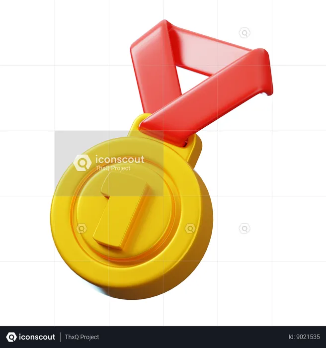 Gold Medal  3D Icon