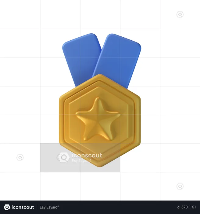 Gold Medal  3D Icon