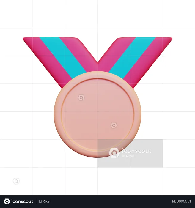 Gold Medal  3D Illustration