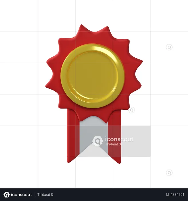 Gold medal  3D Illustration
