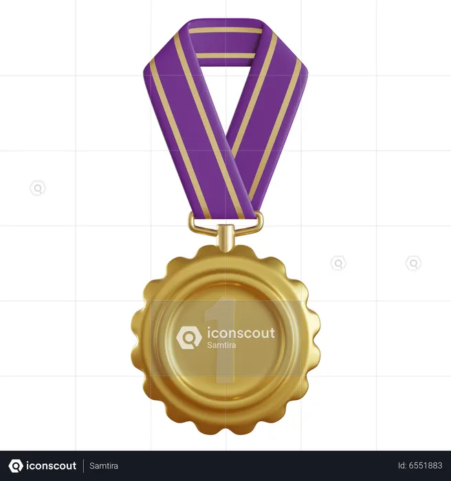 Gold Medal  3D Icon