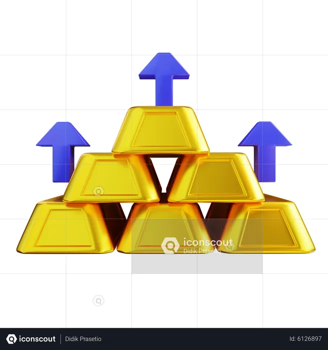 Gold Price  3D Icon