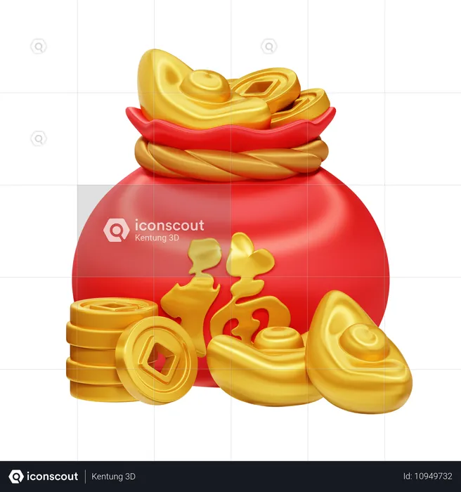 Gold Sack  3D Icon