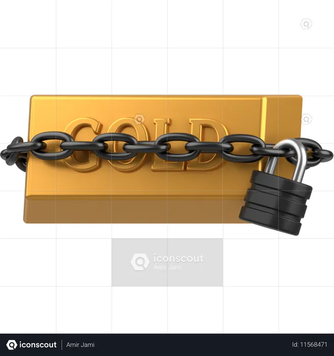 Gold security  3D Icon