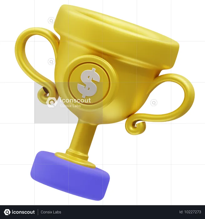 Goldtrophäe  3D Icon