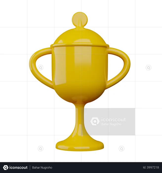 Goldtrophäe  3D Illustration