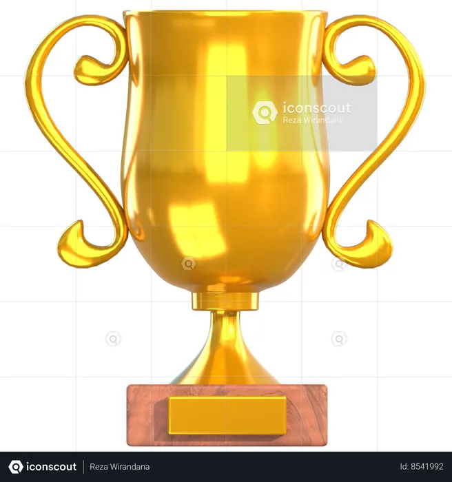 Gold Trophy Award  3D Icon
