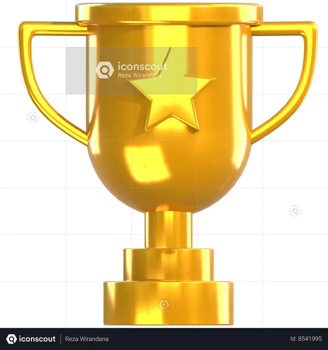 Gold Trophy Award  3D Icon