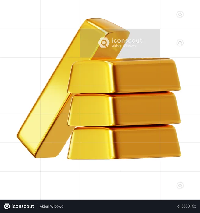 Goldbarren  3D Icon