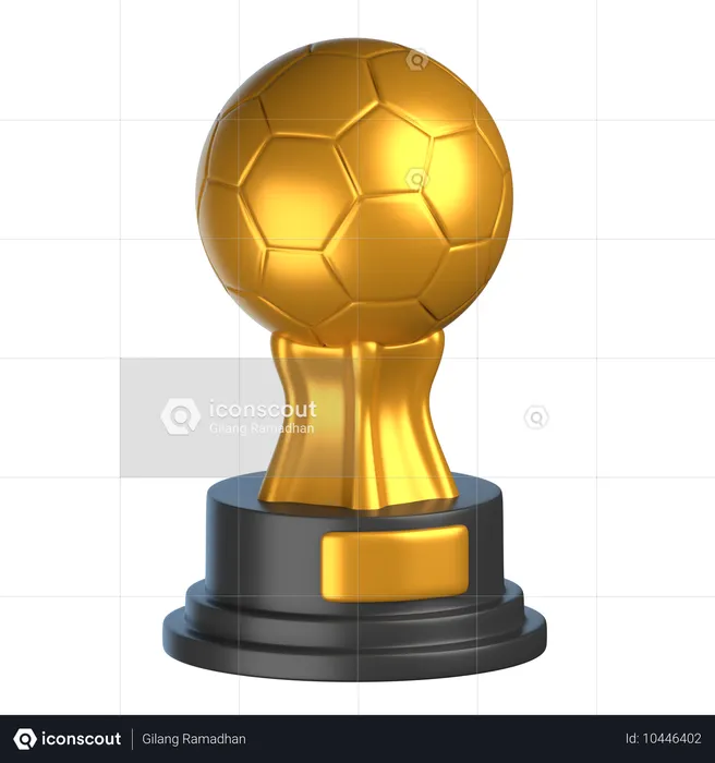 Golden Ball Trophy  3D Icon