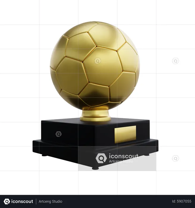 Golden Ball Trophy  3D Icon