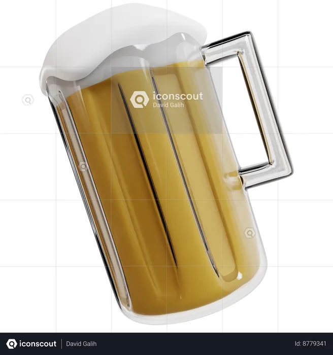 Golden Beer Pour  3D Icon