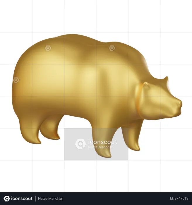 Golden Bull Market  3D Icon