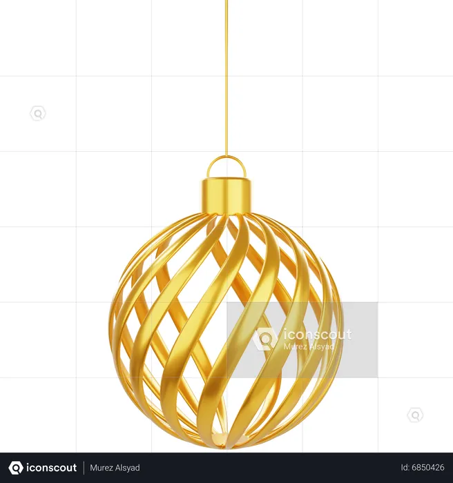Golden Candy Ball  3D Icon