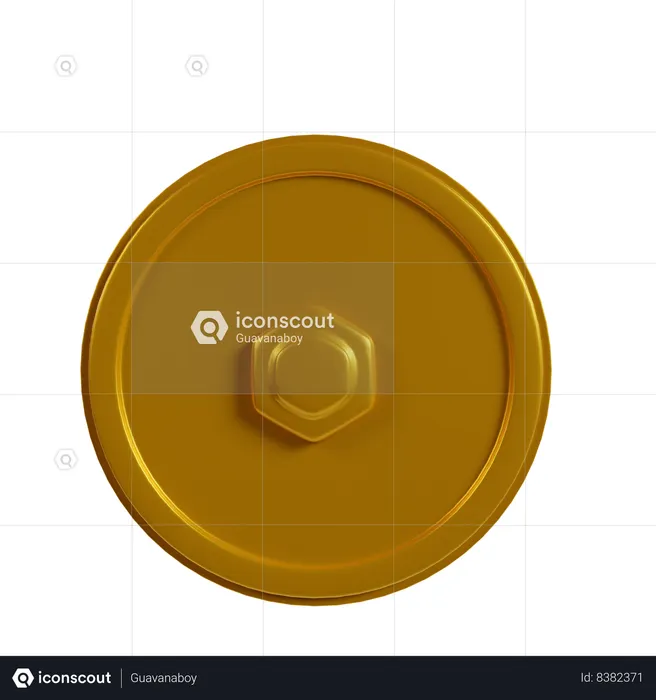Golden Coin  3D Icon