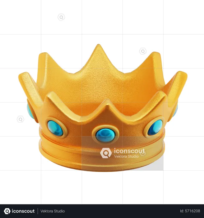 Golden Crown  3D Icon