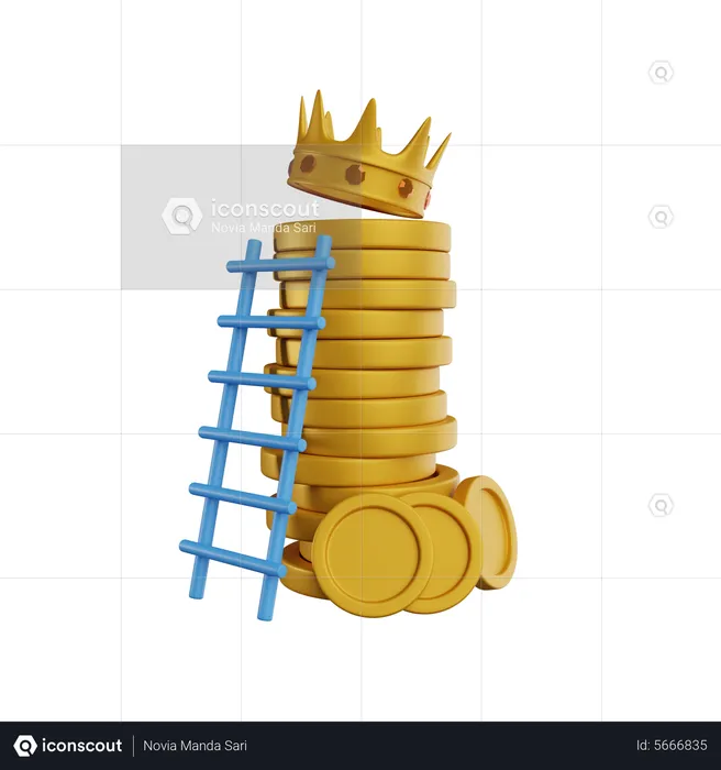 Golden Crown  3D Illustration