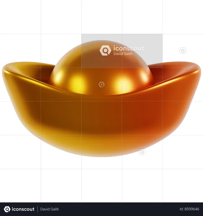 Golden Ingot Chinese Prosperity  3D Icon