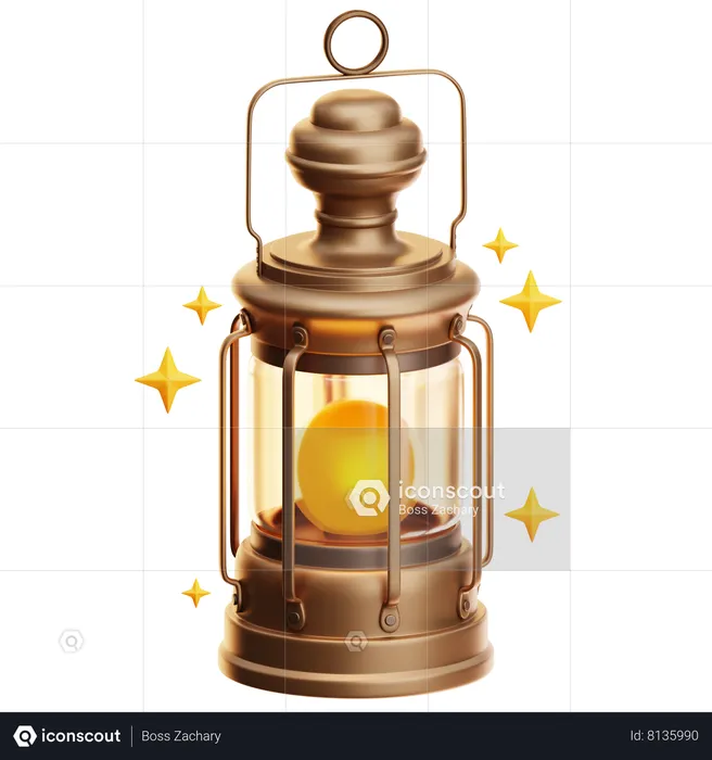 Golden Lantern  3D Icon
