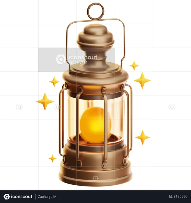 GOLDEN LANTERN  3D Icon