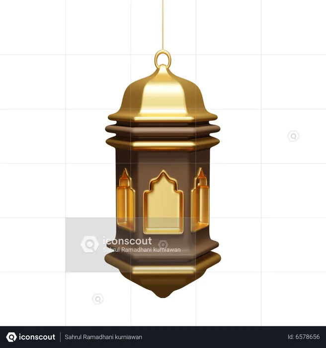 Golden Lantern  3D Icon
