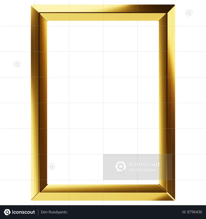 Golden rectangle frame  3D Icon