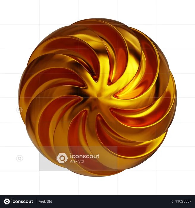 Golden Shape  3D Icon