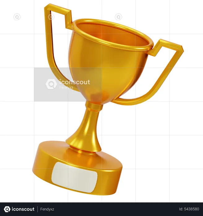 Golden Trophy  3D Icon