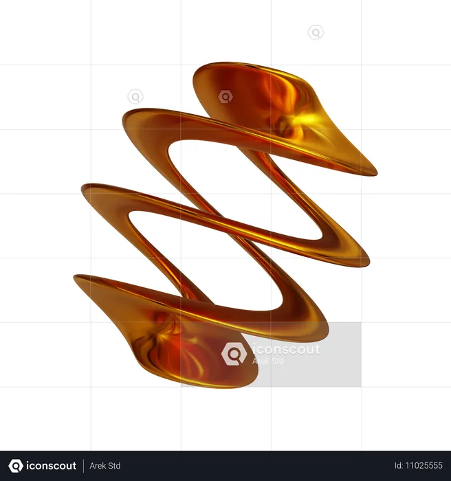 Goldene Form  3D Icon