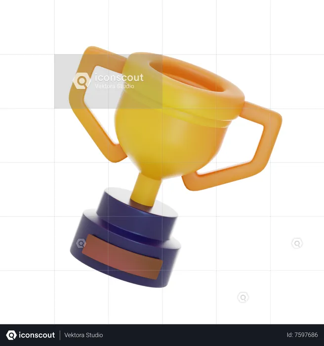 Goldene Trophäe  3D Icon