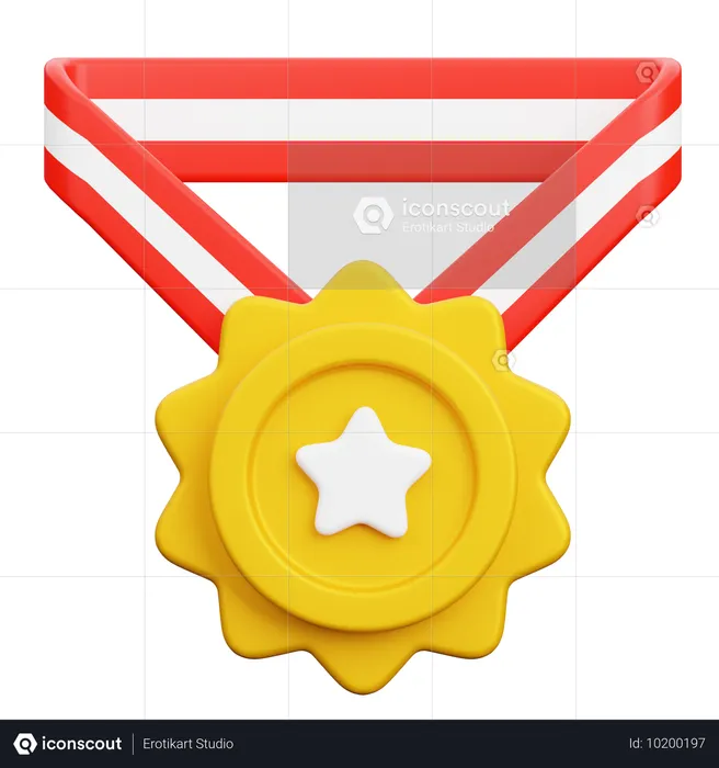 Goldmedaille  3D Icon