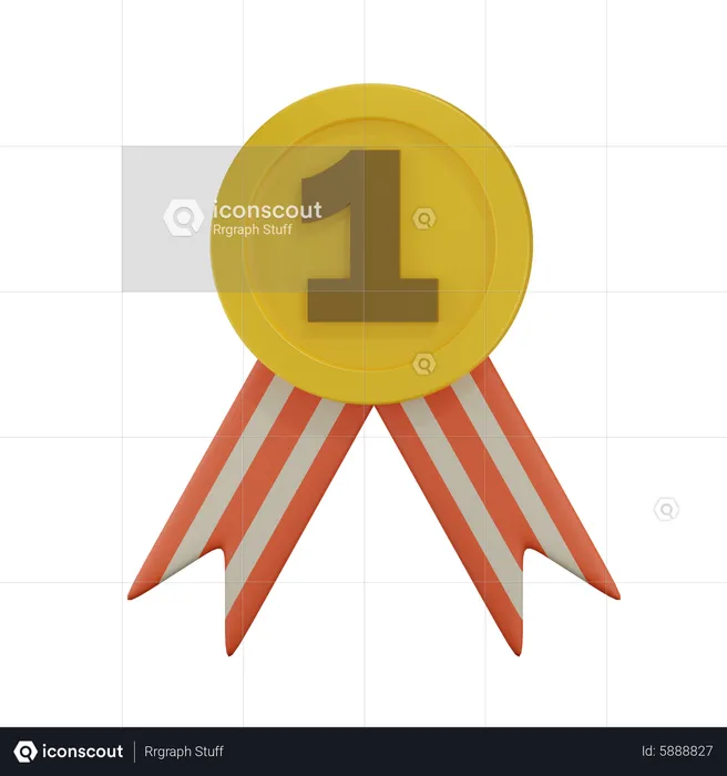 Goldmedaille  3D Icon