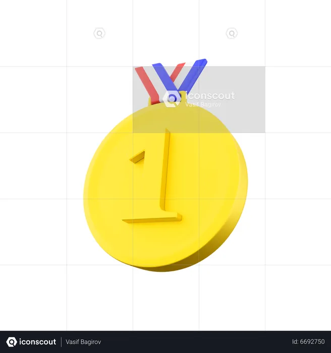 Goldmedaille  3D Icon