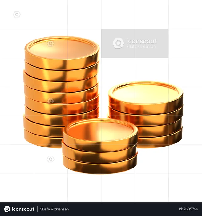 Goldmünze  3D Icon