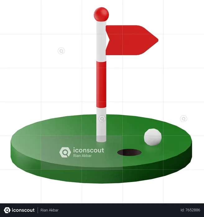 Golf  3D Icon