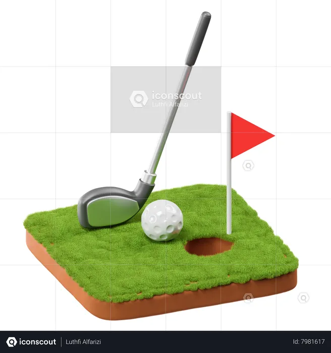 Golf  3D Icon