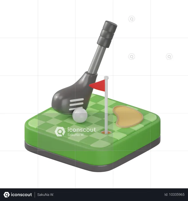 Golf  3D Icon