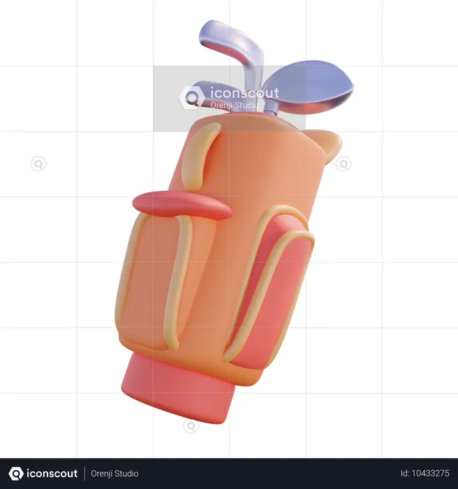 ゴルフバッグ  3D Icon
