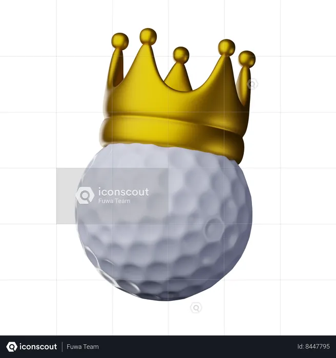 Golf Ball King  3D Icon