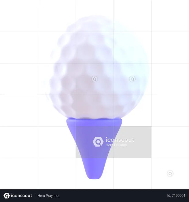 Golf Ball Pin  3D Icon